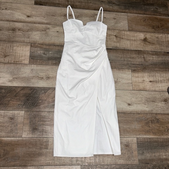 Reformation Alfred midi dress in white size 6 - Picture 2 of 7